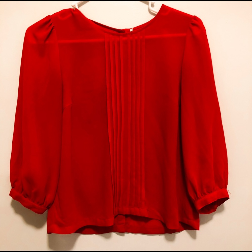 Forever 21 red sheer top